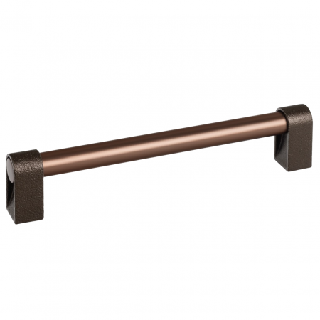 Moderne - Maner pentru mobila Casey, finisaj maro metalic texturat / bronz mat, L:211 mm