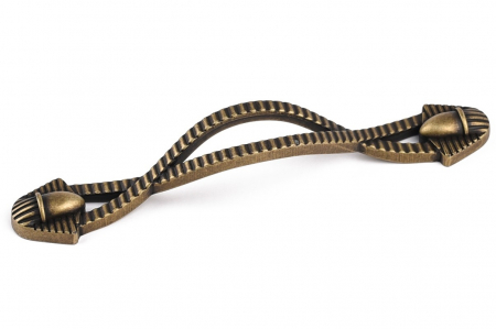 Clasice si vintage - Maner pentru mobila Cleopatra, finisaj alama antichizata CB, 128 mm