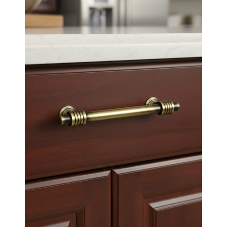 ​​​​​​​Maner pentru mobila Cruz, finisaj bronz antichizat, L:192 mm [2]