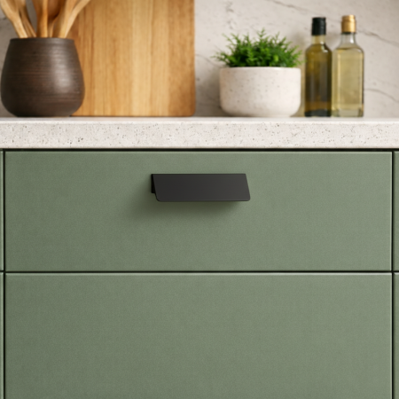 Maner pentru mobila Diego, finisaj negru satin, L:50 mm [3]