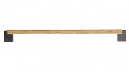 Maner pentru mobila Duo Mini, finisaj gri lava / stejar, L:194.6 mm [1]