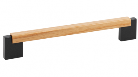 Manere si butoni - Maner pentru mobila Duo Mini, finisaj gri lava   stejar, L:194.6 mm