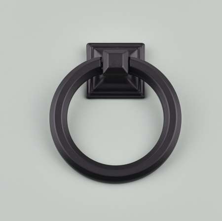 Maner pentru mobila Enzo Square, finisaj negru mat CB, Ø 75 mm [4]