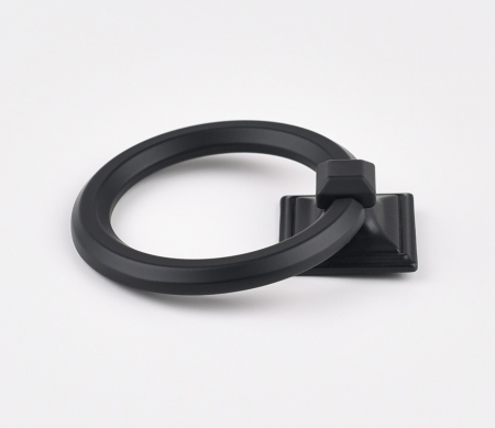 Maner pentru mobila Enzo Square, finisaj negru mat CB, Ø 75 mm [2]