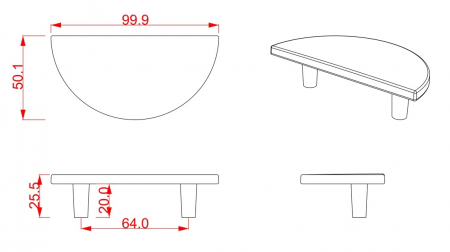 Maner pentru mobila Esme, finisaj negru mat CB, 64 mm [1]