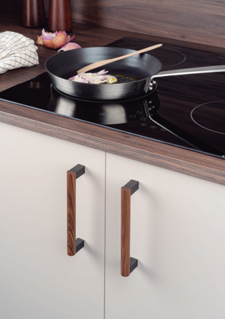 Manere si butoni - Maner pentru mobila Eto, finisaj gri lava nuc, L:174.6 mm