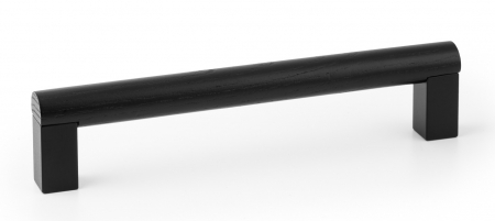 Moderne - Maner pentru mobila Eto, finisaj negru mat/negru mat lacuit, L:174.6 mm