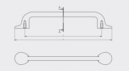 Maner pentru mobila Fabricio, finisaj auriu periat GT, L:161 mm [3]
