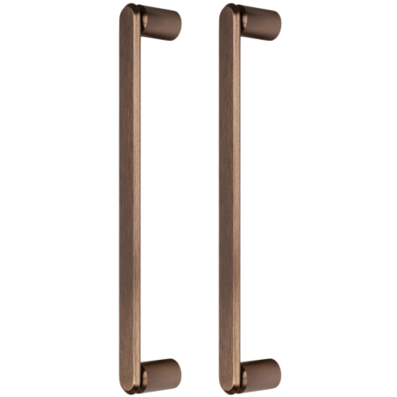 FERONERIE ȘI ACCESORII UȘI - Set manere spatiale double Fase Big, finisaj bronz periat, L:348 mm