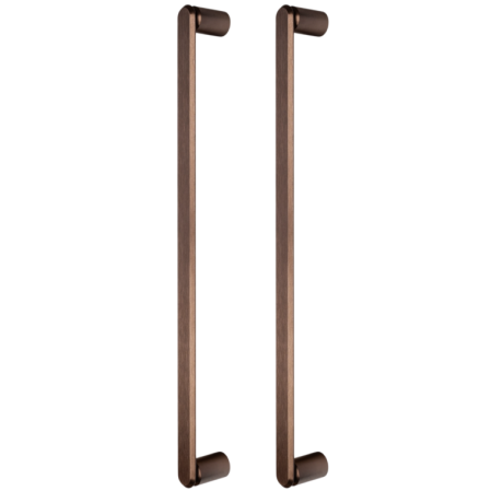 FERONERIE ȘI ACCESORII UȘI - Set manere spatiale double Fase Big, finisaj bronz periat, L:508 mm