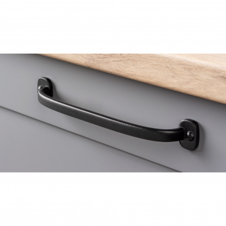 Moderne - Maner pentru mobila Firm, finisaj negru texturat, L:349,8 mm