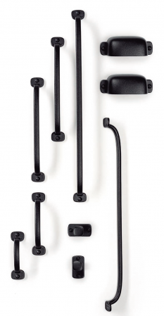 Maner pentru mobila Firm, finisaj negru texturat, L:93,8 mm [1]