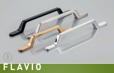 Maner pentru mobila Flavio, finisaj otel periat GT, L:225 mm [7]
