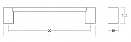 Maner pentru mobila Fusion, finisaj alama lustruita, L:180 mm [2]