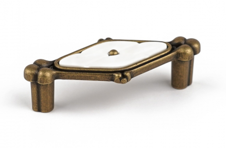Clasice si vintage - Maner pentru mobila Grace, finisaj alama antichizata CB, 64 mm