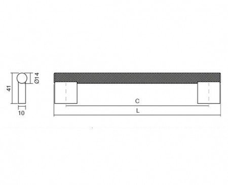 Maner pentru mobila Graf Big, finisaj negru periat, L:352 mm [5]