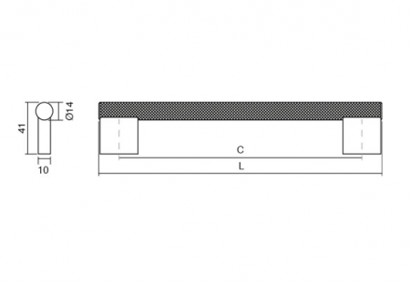 Maner pentru mobila Graf Big, finisaj otel inoxidabil, L:224 mm [6]