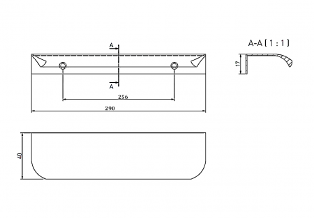 Maner pentru mobila Hexa GT, finisaj auriu deschis periat GT, L:290 mm [9]
