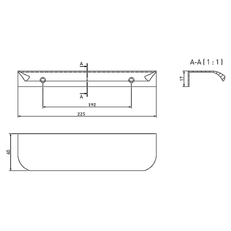 Mâner pentru mobilă Hexa GTV, rose gold GT, L: 225 mm [5]