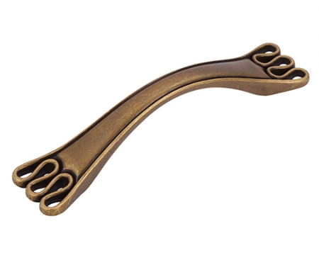 FERONERIE SI ACCESORII MOBILA - Maner pentru mobila Jade, finisaj alama antichizata CB, 128 mm