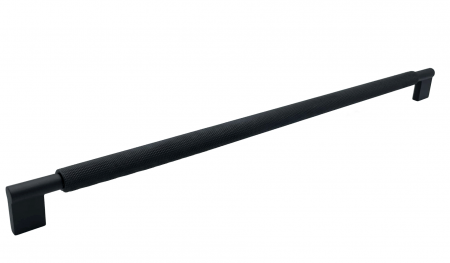 Moderne - Maner pentru mobila Karelia Knurling, finisaj negru mat CB, 480 mm
