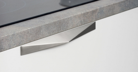 Manere si butoni - Maner pentru mobila Kares, finisaj nichel periat, L:312 mm