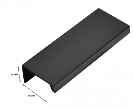 Maner pentru mobila Kenzo, finisaj negru mat, L:350 mm [2]