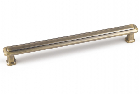 Moderne - Maner pentru mobila King, finisaj alama antichizata periata CB, 192 mm