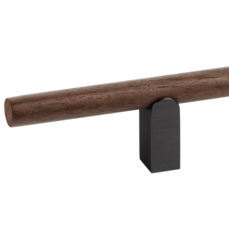 Maner pentru mobila Kumo Wood, finisaj nuc / negru titan, L:248 mm [1]