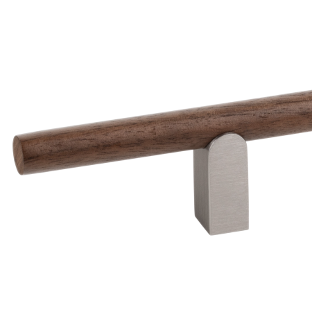 Maner pentru mobila Kumo Wood, finisaj nuc / otel inoxidabil, L:480 mm [1]