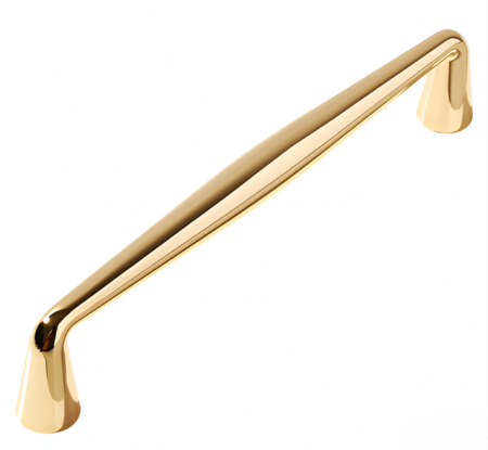 Moderne - Maner pentru mobila Linea, finisaj auriu, L:140 mm