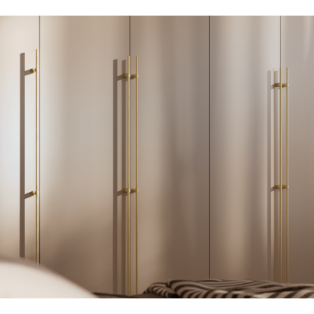 Mâner pentru mobilă Linea GTV, auriu deschis periat, L: 1200 mm [4]