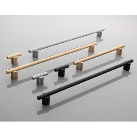 Mâner pentru mobilă Linea GTV, auriu deschis periat, L: 370 mm [1]