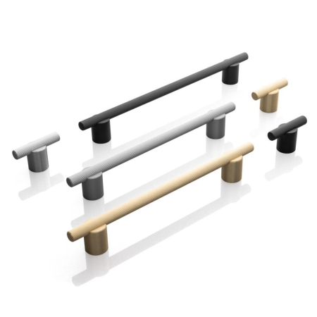 Mâner pentru mobilă Linea GTV, negru mat, L: 370 mm [2]