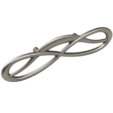 Clasice si vintage - Maner pentru mobila Loire, finisaj argint antichizat, L:180 mm