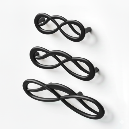 Maner pentru mobila Loire, finisaj negru grafit, L:180 mm [4]