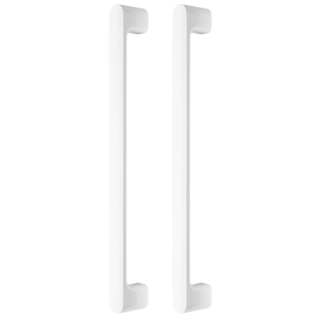 FERONERIE ȘI ACCESORII UȘI - Set manere spatiale double Luv Big, finisaj alb mat, L:419 mm