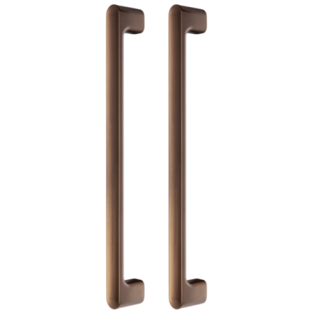 FERONERIE ȘI ACCESORII UȘI - Set manere spatiale double Luv Big, finisaj bronz periat, L:419 mm