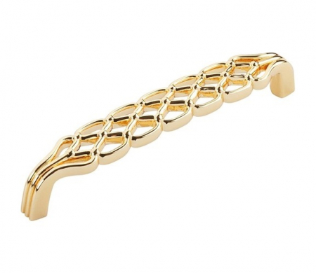 Clasice si vintage - Maner pentru mobila Luxe, finisaj aur lacuit CB, 96 mm