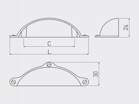 Maner pentru mobila Marsala, finisaj alb mat GT, L:99.5 mm [7]