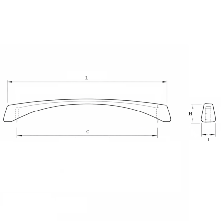 Maner pentru mobila Milton, finisaj alama satin, L:279 mm [5]