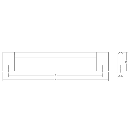Maner pentru mobila Nexx, finisaj bronz periat, L:180 mm [1]