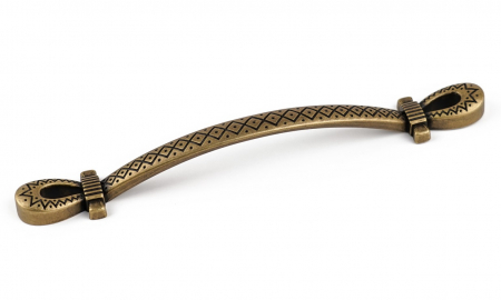 Clasice si vintage - Maner pentru mobila Nicole, finisaj alama antichizata CB, 192 mm