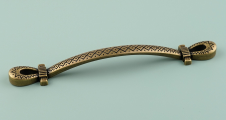 Maner pentru mobila Nicole, finisaj alama antichizata CB, 192 mm [4]
