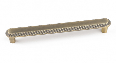 Moderne - Maner pentru mobila Nola, finisaj alama antichizata periata CB, 160 mm