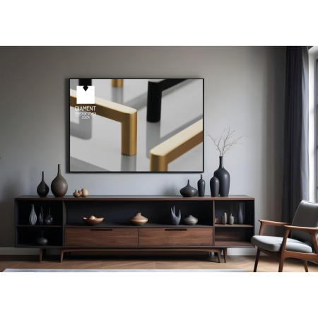 Mâner pentru mobilă Nyxa GTV, negru mat GT, L: 138 mm [2]