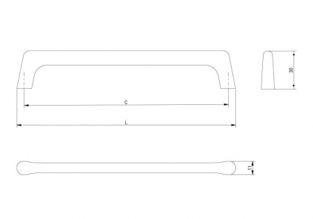 Maner pentru mobila Octavio, finisaj auriu periat, L:171 mm [4]