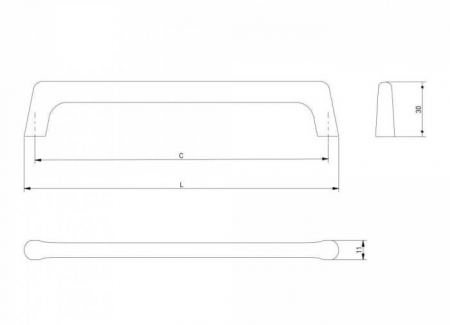 Maner pentru mobila Octavio, finisaj otel periat GT, L:171 mm [1]