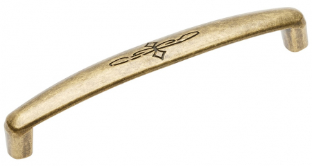 Clasice si vintage - Maner pentru mobila Olbia, finisaj alama antichizata GT, L:103 mm