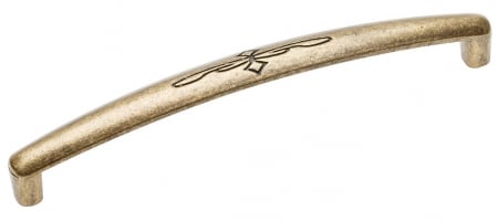 Clasice si vintage - Maner pentru mobila Olbia, finisaj alama antichizata GT, L:136 mm